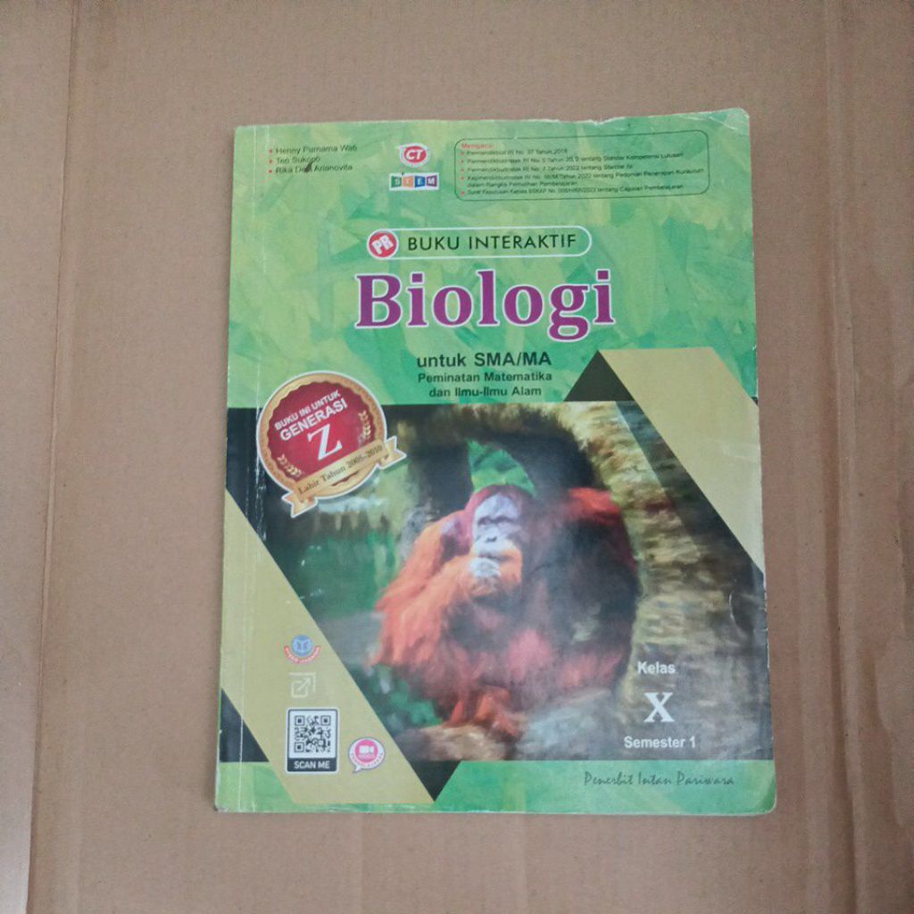 PR buku interaktif BIOLOGI untuk SMA/MA kelas X semester 1