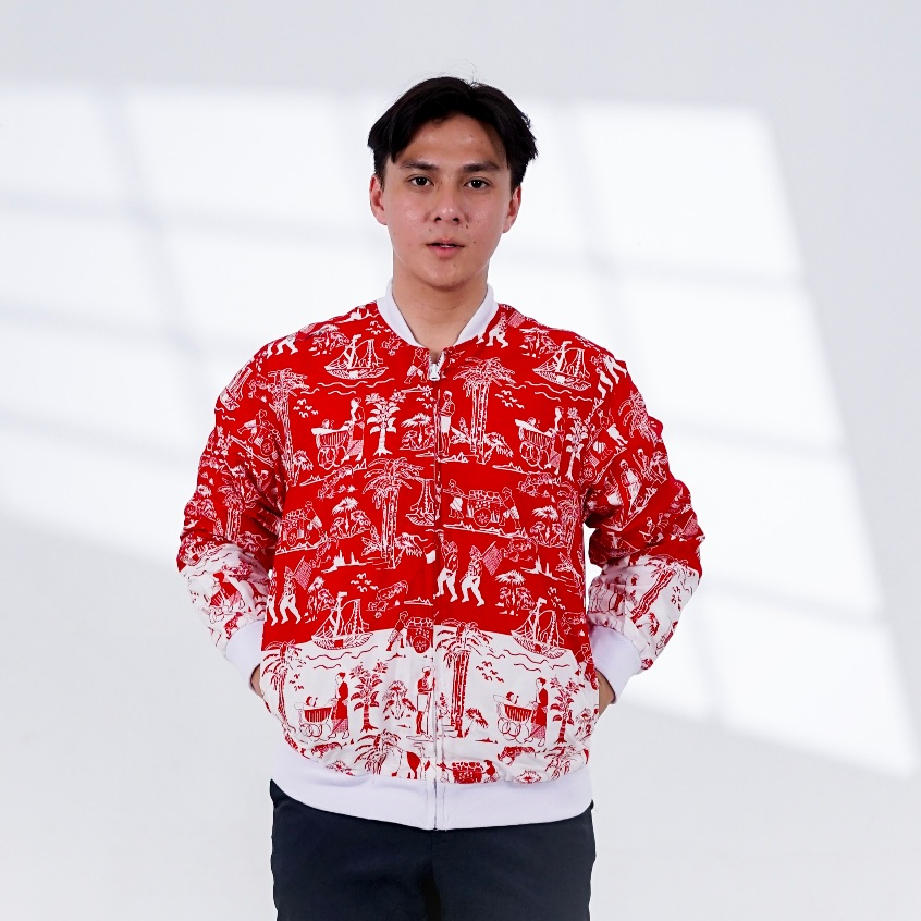 BATIK TRUSMI Merdeka Collection Jaket Bomber BT BBR ABK Unisex