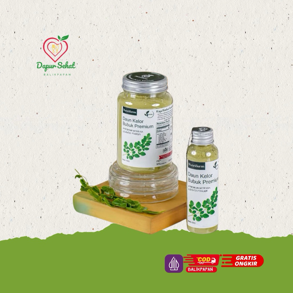 Daun Kelor Bubuk 140gram NUTRIFARM Original / Daun Kelor bubuk Asli / COD Balikpapan Bubuk Daun Kelo