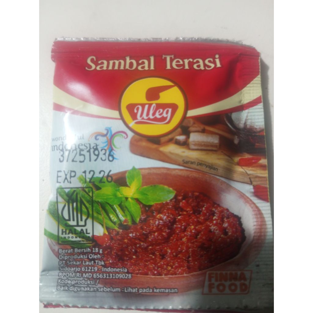 sambel terasi  sachet