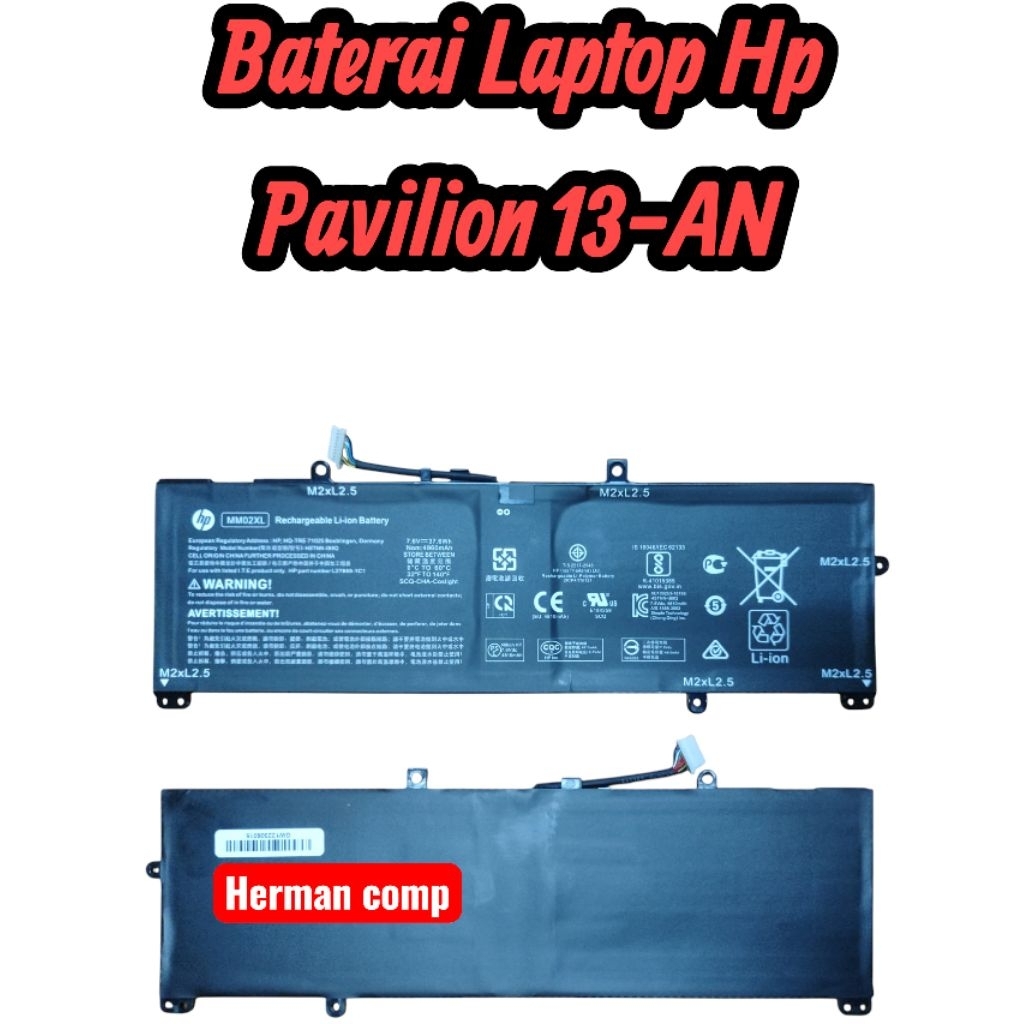 Original Baterai Hp Pavilion 13-AN0031WM 13-AN0012TU 13-AN1033TU MM02XL HSTNN-DBBU