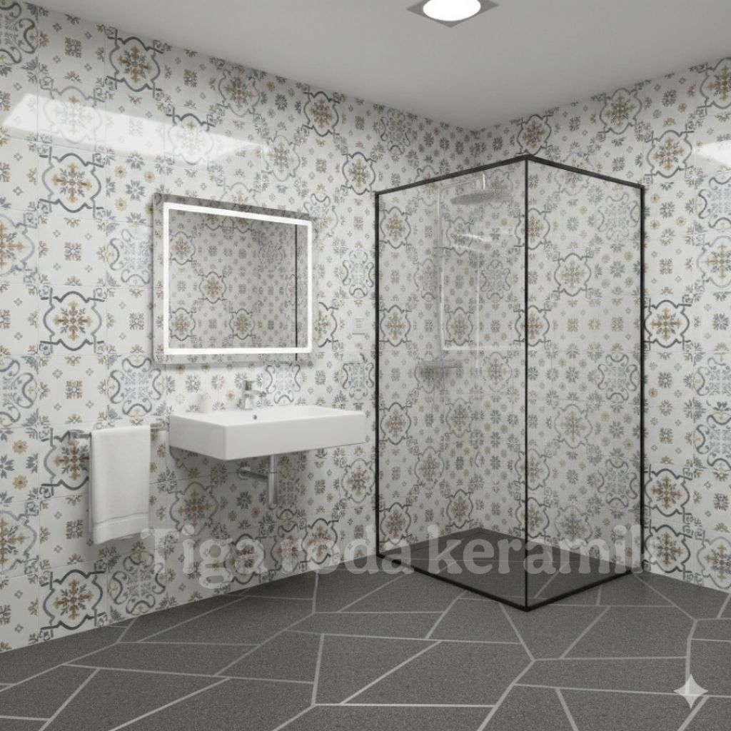 keramik 50x50 milan nu santorini kw 2/keramik 50x50 motif batik/keramik lantai/keramik dinding/keram