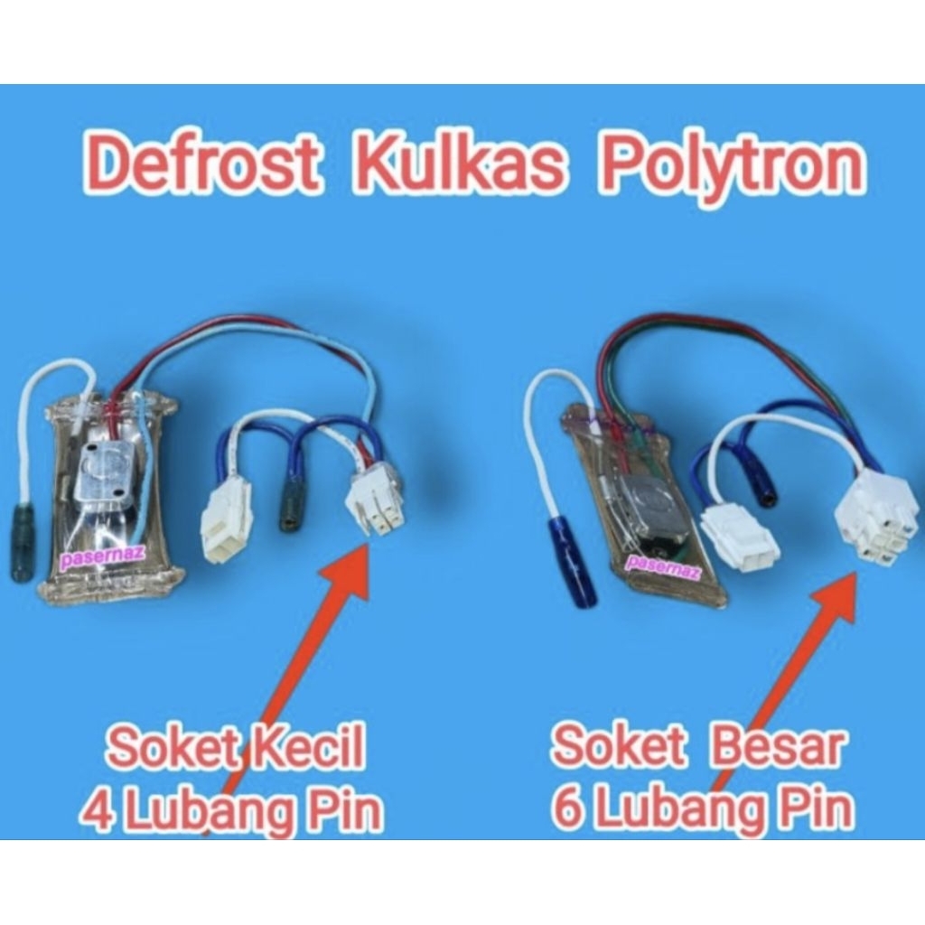 DEFROST KULKAS POLYTRON 2 PINTU BIMETAL FUSE VARIAN FUSE KULKAS/DEFROST/FUSE POLYTRON SOKET BESAR 6L