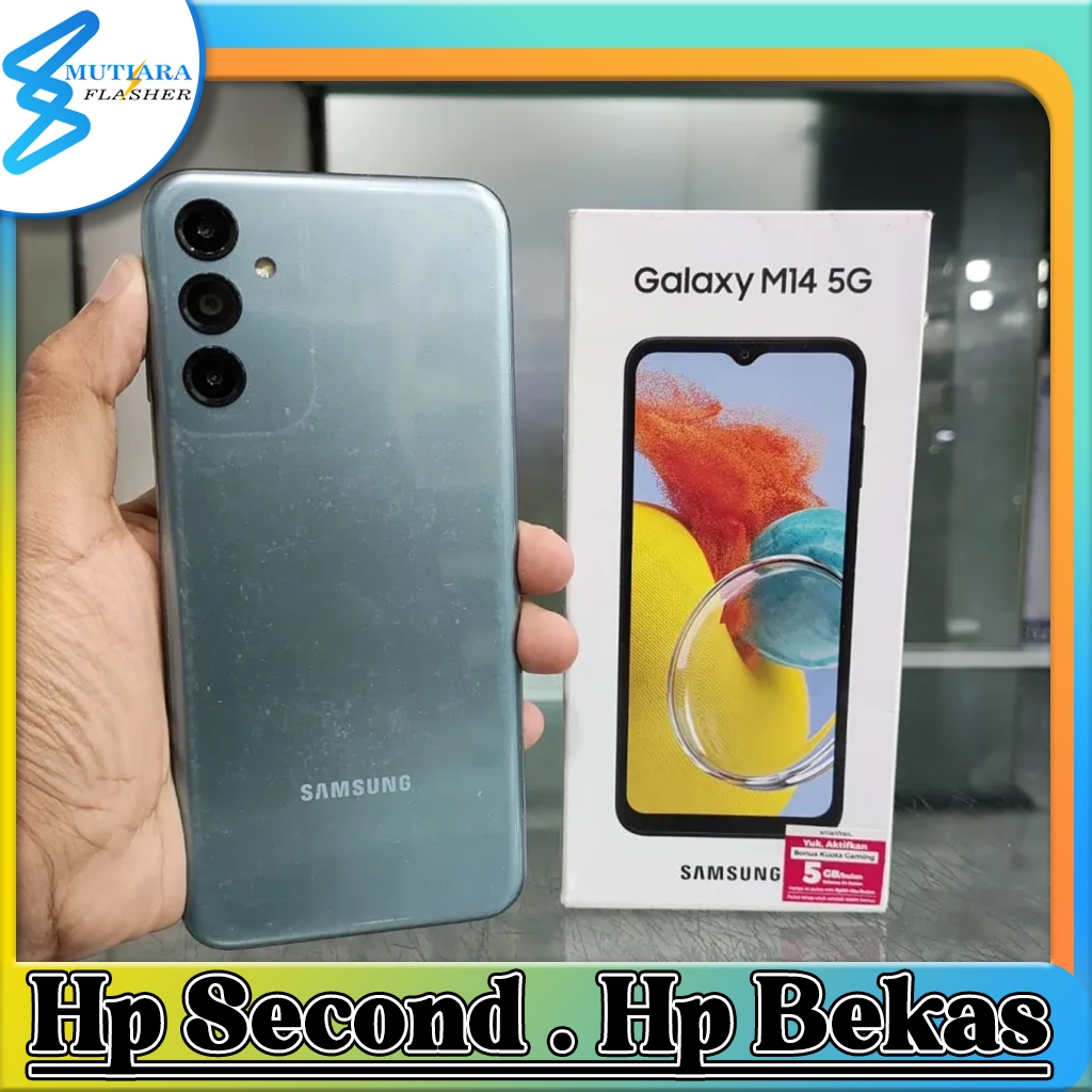 Samsung M14 5G Ram 4/64GB | Ram 4/128GB | Ram 6/128GB Bekas Original Flasher Store