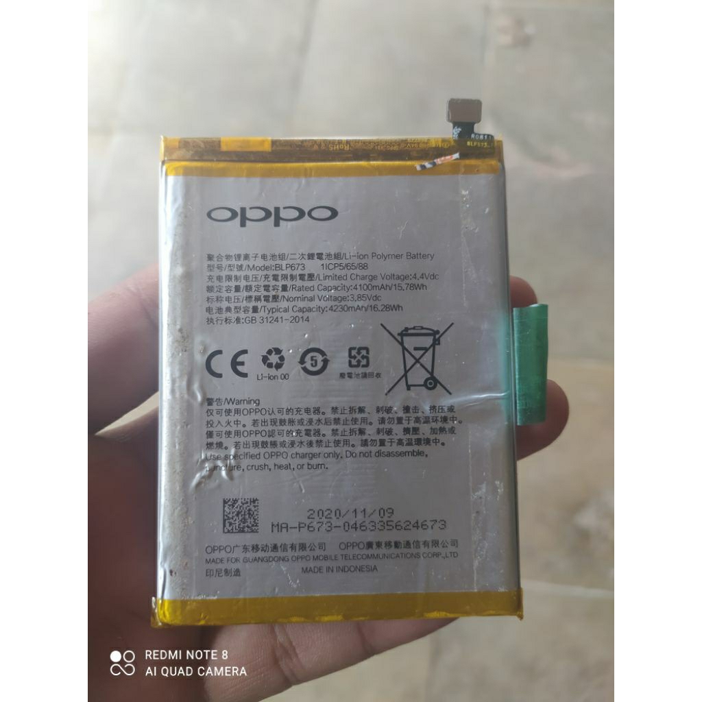 BATERAI BATREI BATRAI OPPO A15/A12/A7/A3S/A5S ORI COPOTAN NORMAL TESTED