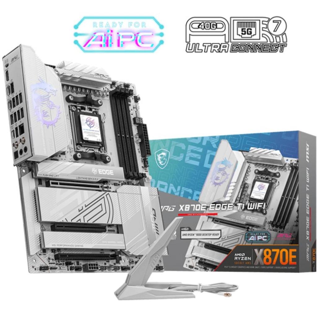 MSI MPG X870E EDGE TI WIFI DDR5 AMD AM5 Motherboard - X870E Motherboard