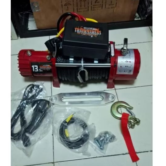 Winch Trackmakers RED Mobil Offroad 12 Volt 13.500 LBS | Winch Tali Derek, Winch Mobil Offroad Track