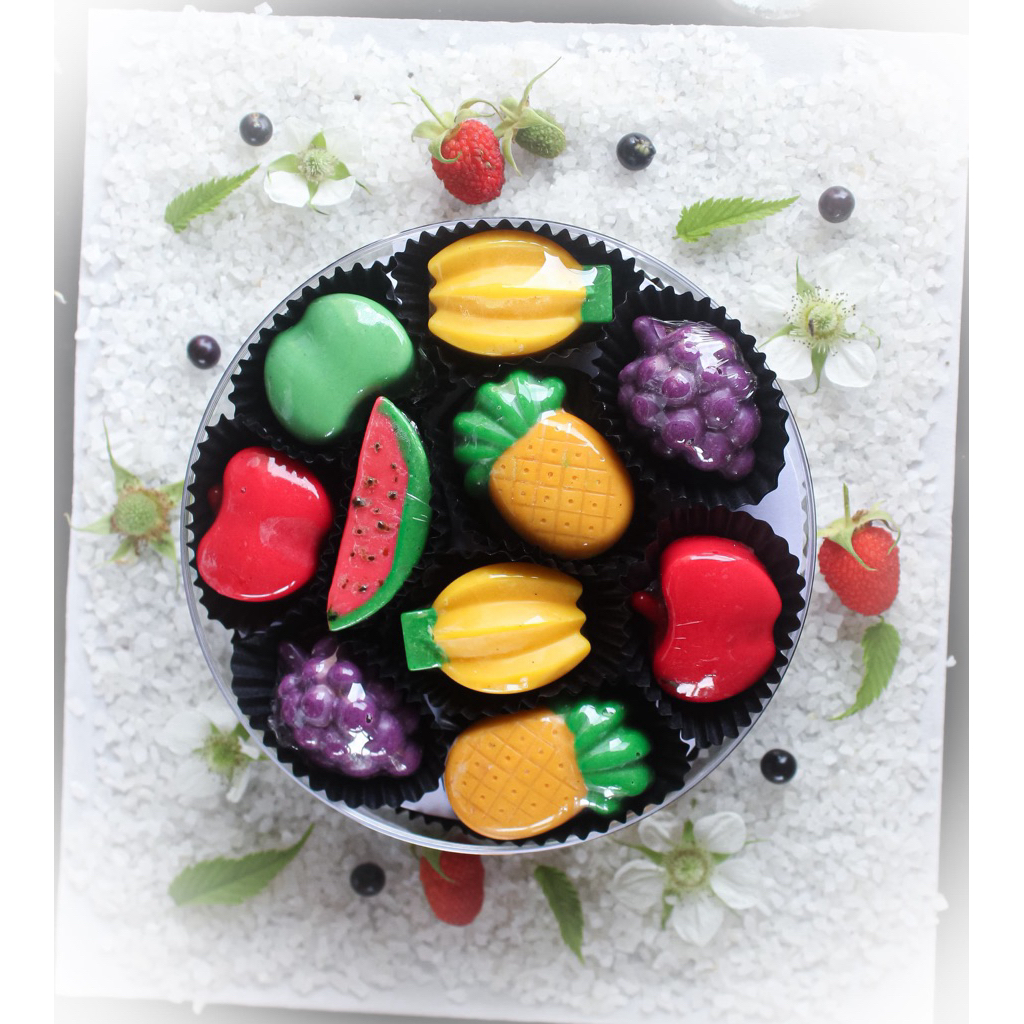 coklat karakter fruit series by sweetbelle/coklat karakter/jajan lebaran/jajan hari raya/coklat lucu