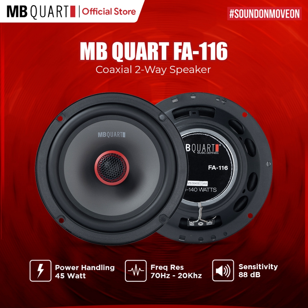 MB Quart FA-116 Coaxial 2 Way Speaker