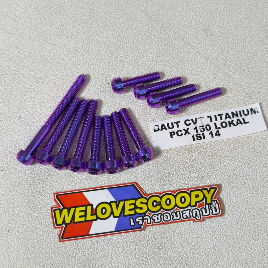 Baut cvt titanium pcx 150cc / adv 150 baut titanium cvt motor pcx 150 lokal baut cvt adv 150cc  isi 