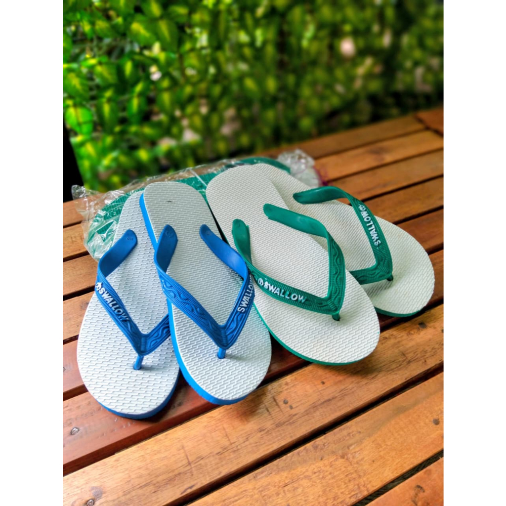 Sandal Jepit Karet Pria Wanita Swallow Putih Original Sandal Jepit Jadul
