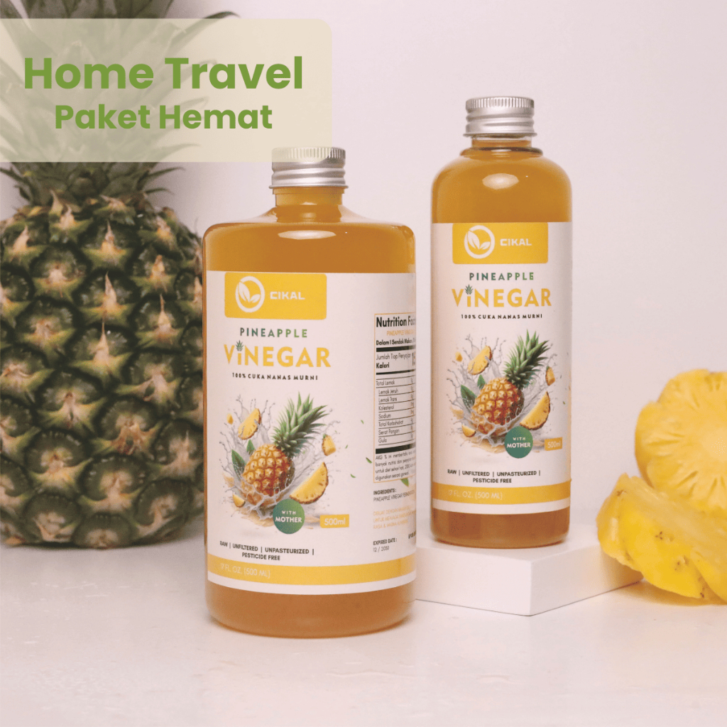 CIKAL Cuka Nanas 500ml + 250ml Paket Hemat Ibu & Anak Sari Nanas Murni With  Mother Segar