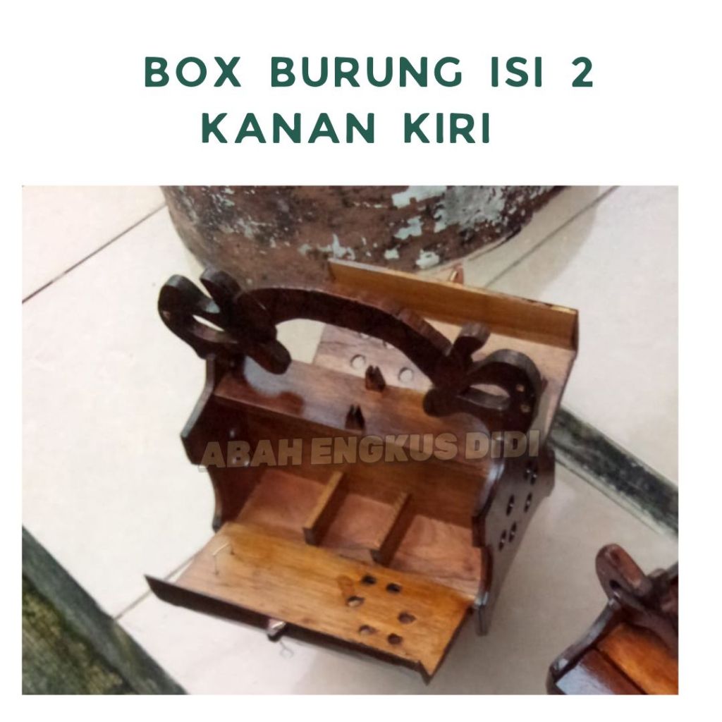 BOX ISI 2 KANAN KIRI UNTUK BURUNG KUTILANG TRUCUKAN