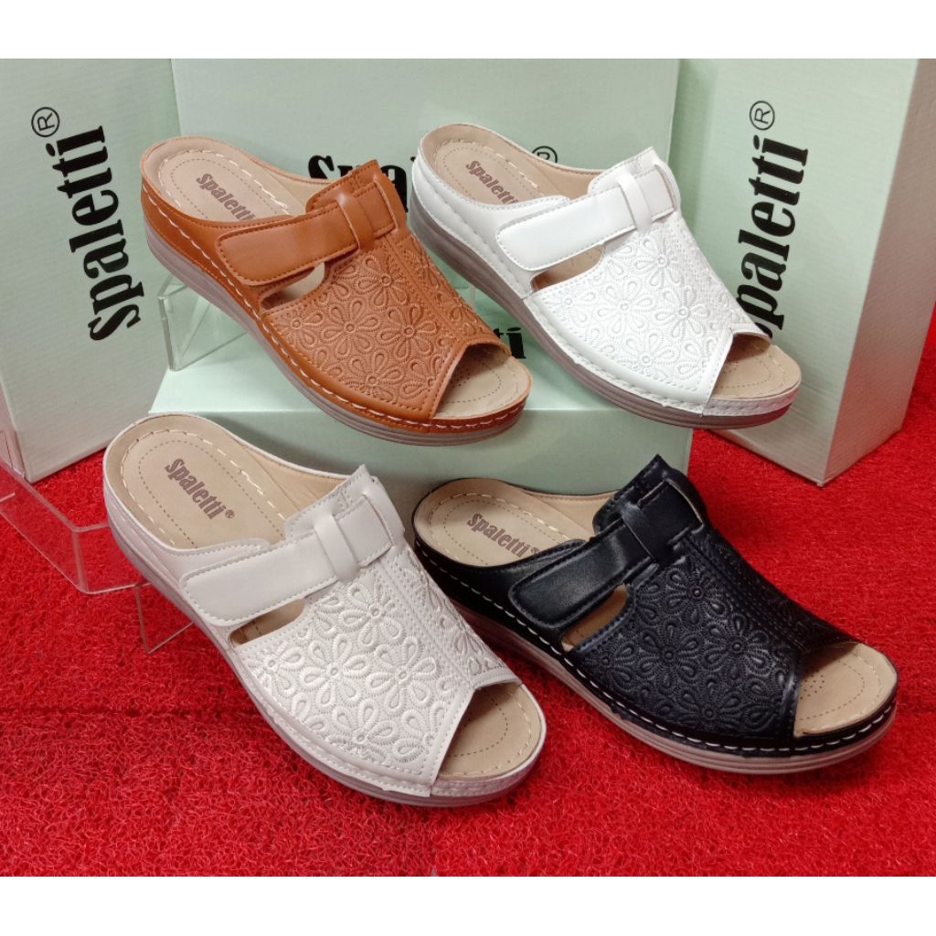 Sandal wedges import SPALETTI SPA 25-102 terbaru original