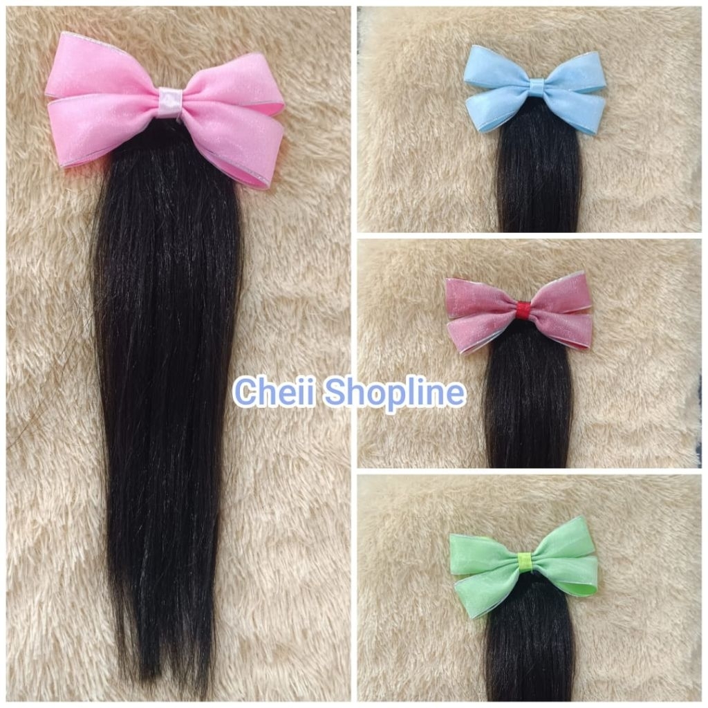Cheii - 1 (pc) 25L Rambut jepit pita lurus smoothing anak / Rambut palsu sintetis hair extention hai