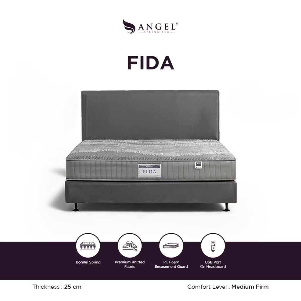 Kasur Springbed Angel Fida Xtra Single Murah 120 x 200 cm / 100 x 200 cm