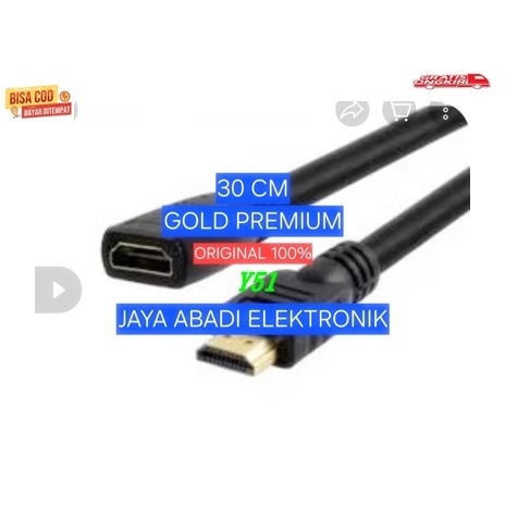 Y51 KABEL PENDEK SHORT PREMIUM SOCKET  KABEL 30 CM CEWE COWO EXTENSI EXTENSION CORD H21 SAMBUNGAN HD