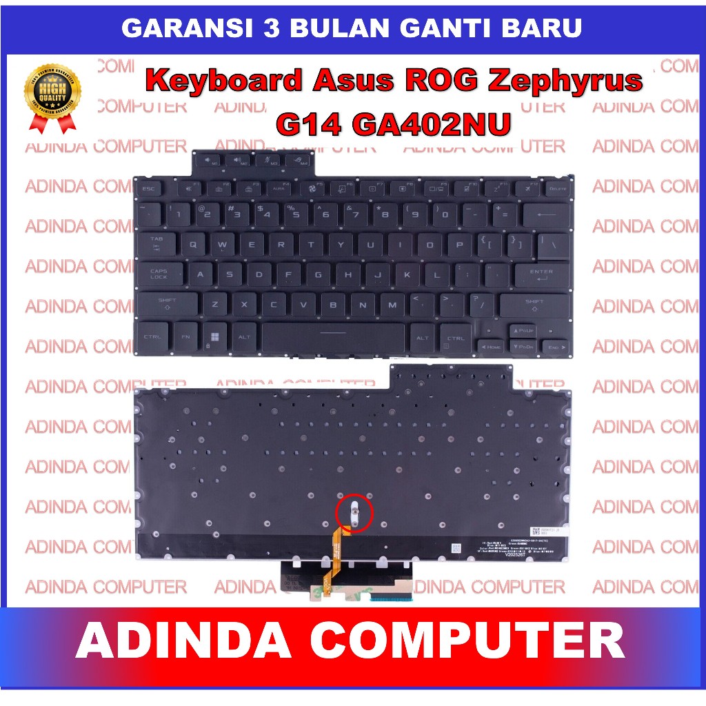 Keyboard Asus ROG Zephyrus G14 GA402NU GA402 GA402RJ GA402RK GA402NI GA402nj 2022