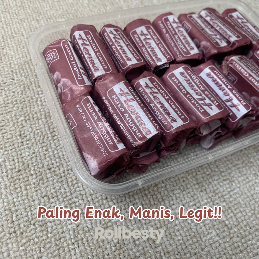 Rollbesty Dodol Garut Asli Rasa Anggur 1kg Varian Rasa Buah-buahan Manis Legit Tidak Lengket