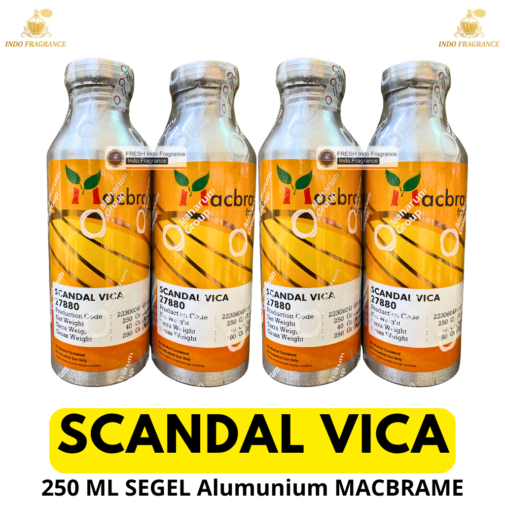 SCANDAL VICA 250 ML SEGEL ALUMUNIUM Bibit Parfum MACBRAME - Biang PArfum Murni Wanita SCANDALOUS