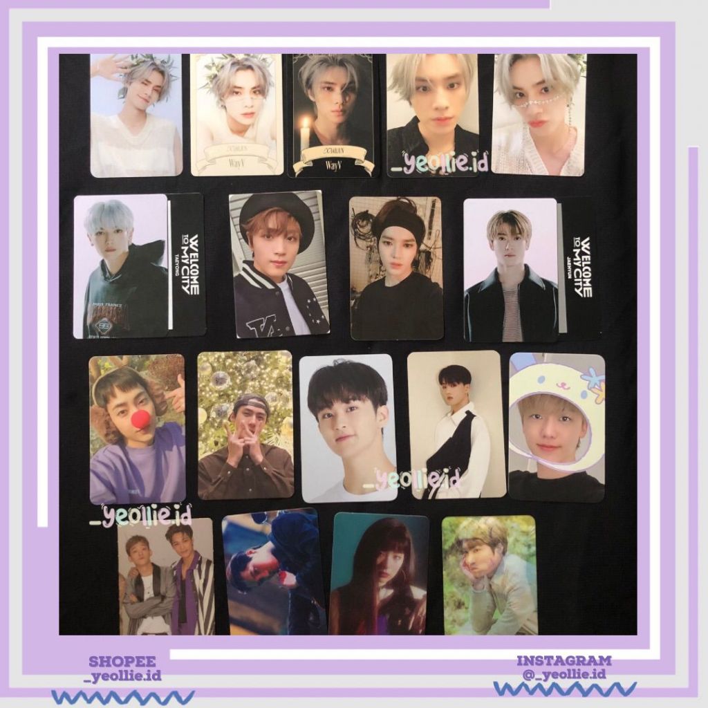 [OFFICIAL] PHOTOCARDS EXO NCT WAYV MARK XIAOJUN JAEMIN JAEHYUN TAEYONG XIUMIN JISUNG HAECHAN JUNGWOO