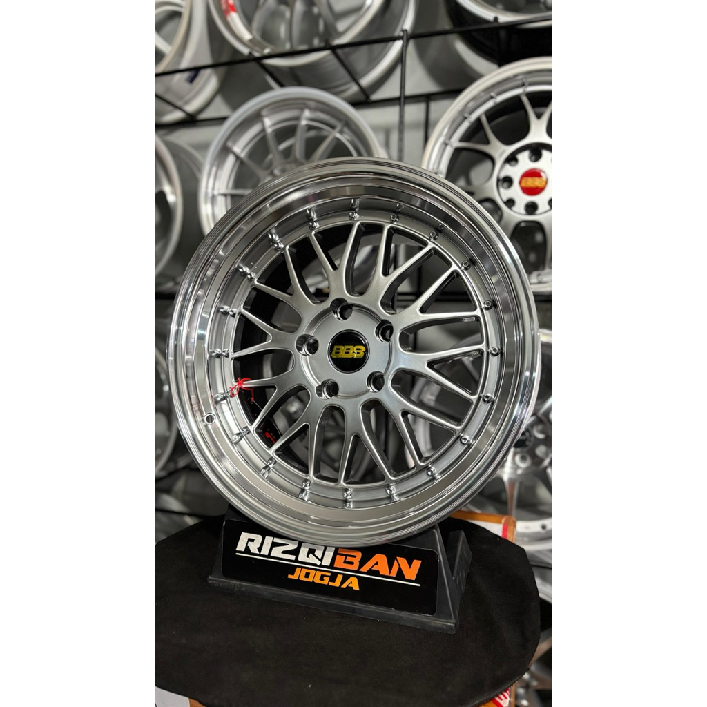 velg BMW model bbs lm r18 hyper black lip polish pcd 5x120 kondisi baru