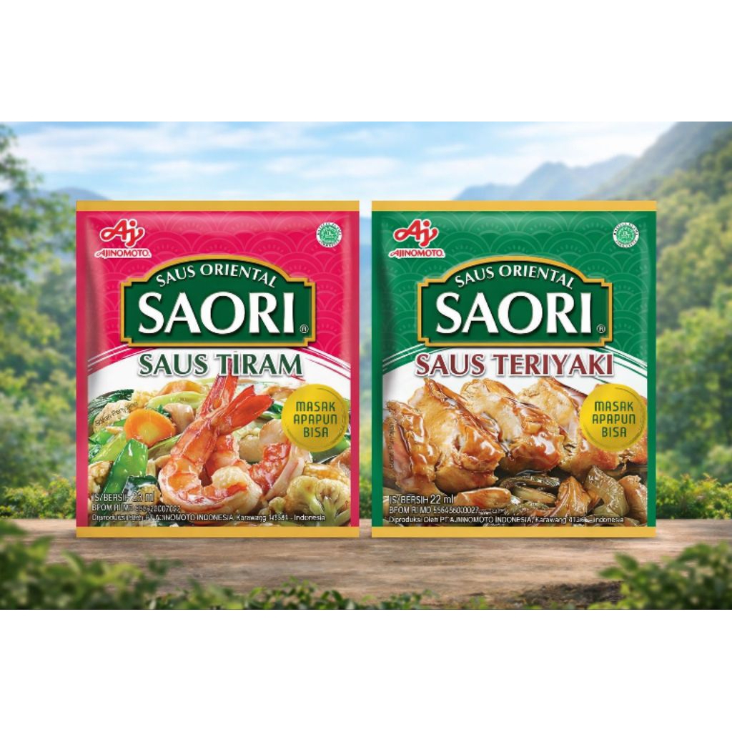 SAORI SAUS TIRAM 23ML/ TERIYAKI  SACHET 22ML  SACHET