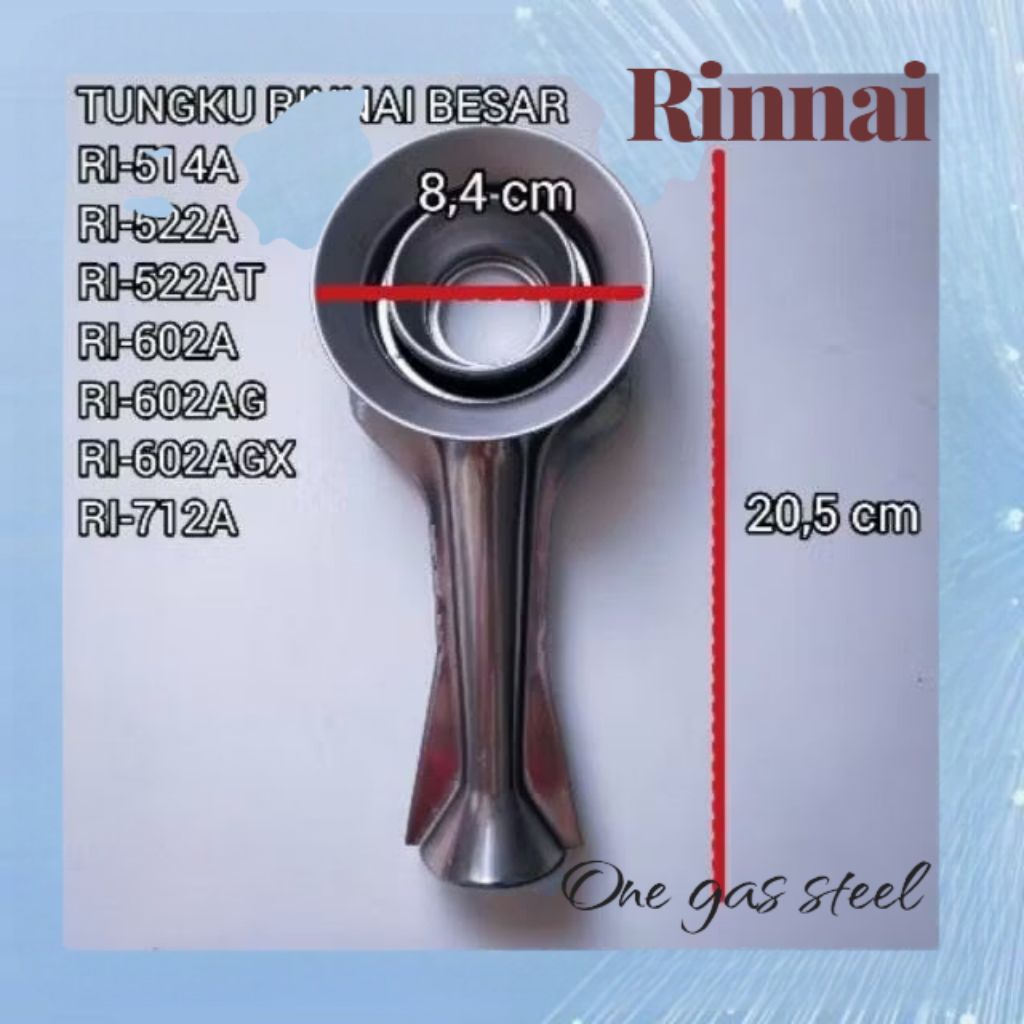 tungku cerobong kompor Rinnai besar stainless asli 522a