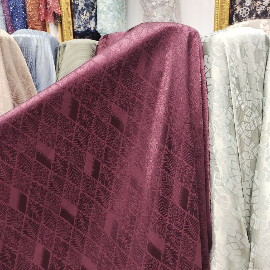 kain bahan silk  jacquad armany mewah