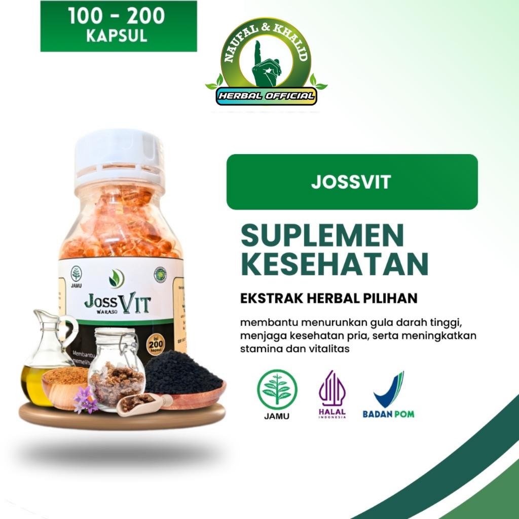 JossVit Herbal Kapsul - Menurunkan Gula Darah, Kolesterol, Tekanan Darah