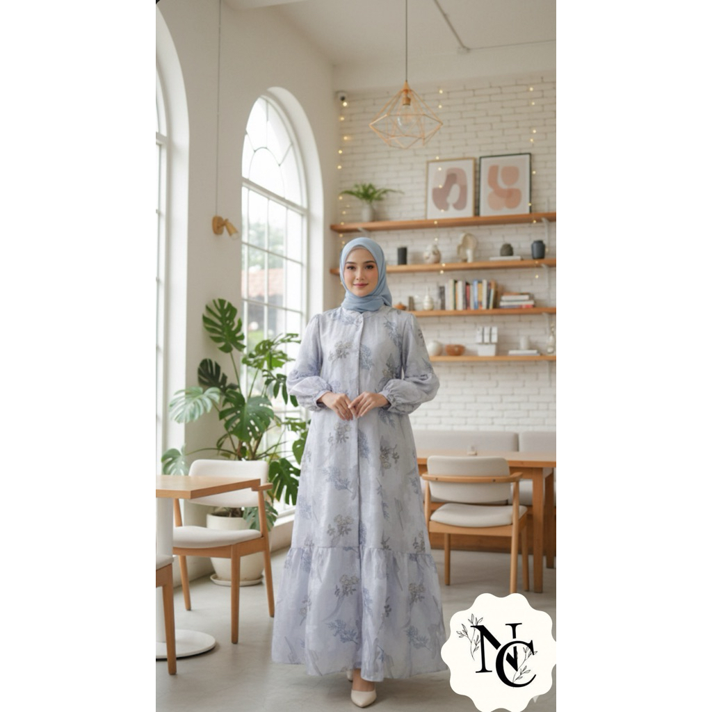 Organza Beladona/gamis lebaran/gamis Neli Collection /gamis mewah