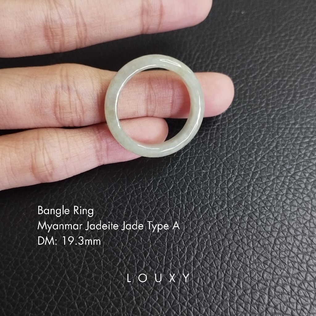 Bangle Ring Giok Burma Alami Cincin Giok Myanmar Natural