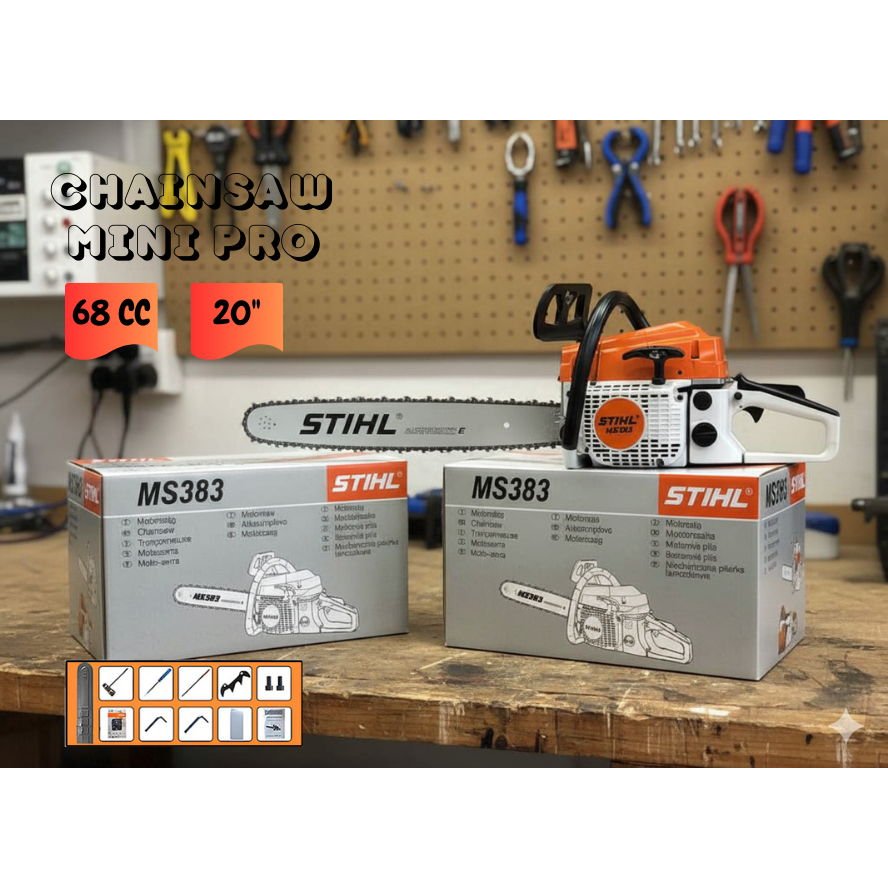 Gergaji Mesin Senso 20 inch 68CC Chainsaw Kecil Mesin Pemotong Kayu Germany