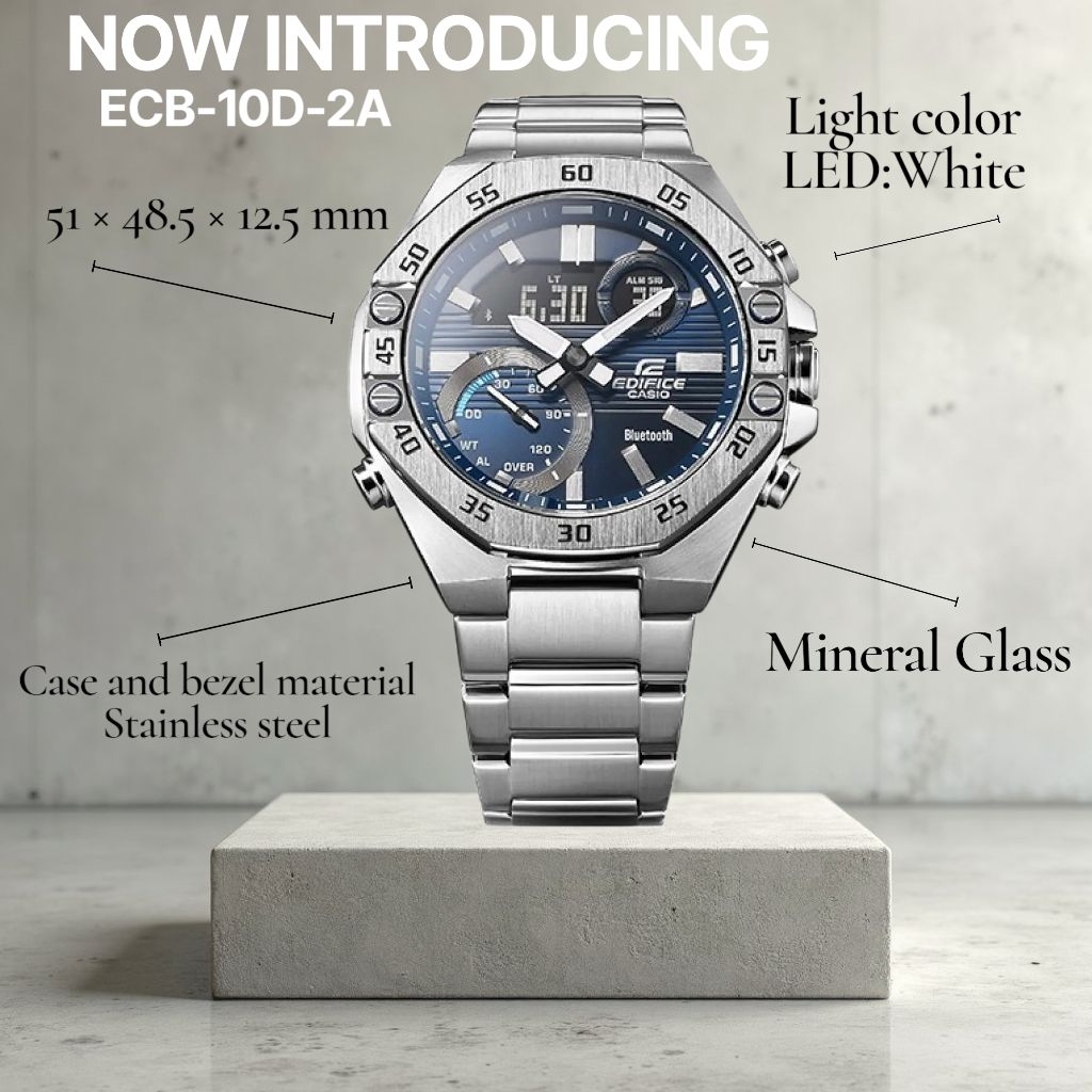 Jam Tangan Pria Edifice ECB-10D-2A