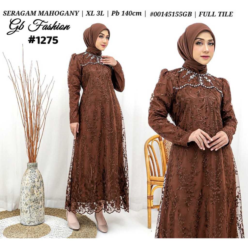 GAMIS PESTA MEWAH BROKAT PAYET PREMIUM SERAGAMAN STANDAR JUMBO CANTIK ELEGAN TERBARU BESTSELLER NAVY