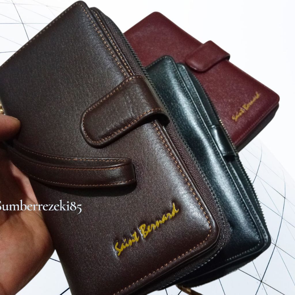 Dompet Wanita kipas Gendong Dompet kulit Asli /Dompet wanita Resleting lipat  dompet Handbag dompet 