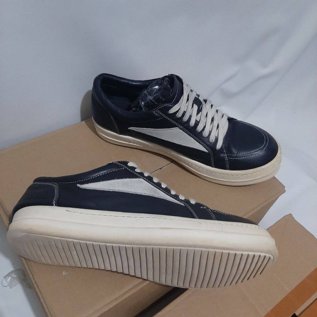 Rick Owens leather black white size 45/46