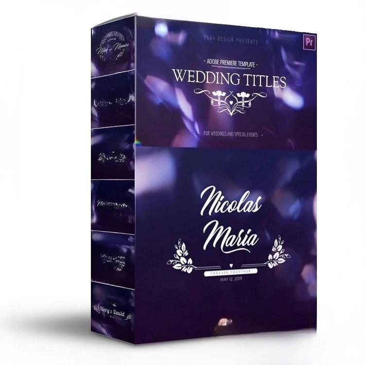 Modern Wedding Titles Premiere Pro Mogrt Template