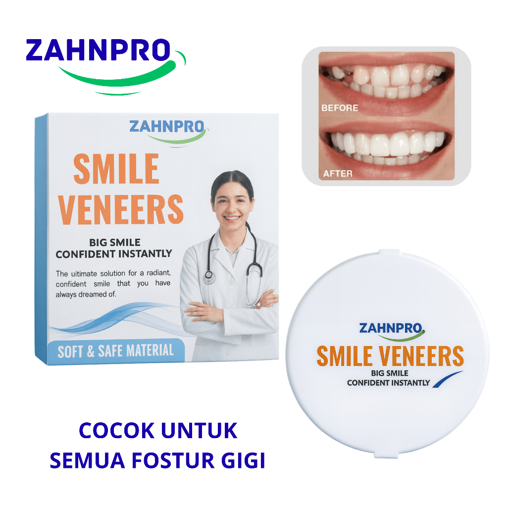 Penutup Gigi Ompong dan Patah Original 1 Set / Gigi Palsu Lepas Pasang / Gigi Tiruan / Gigi Renggang