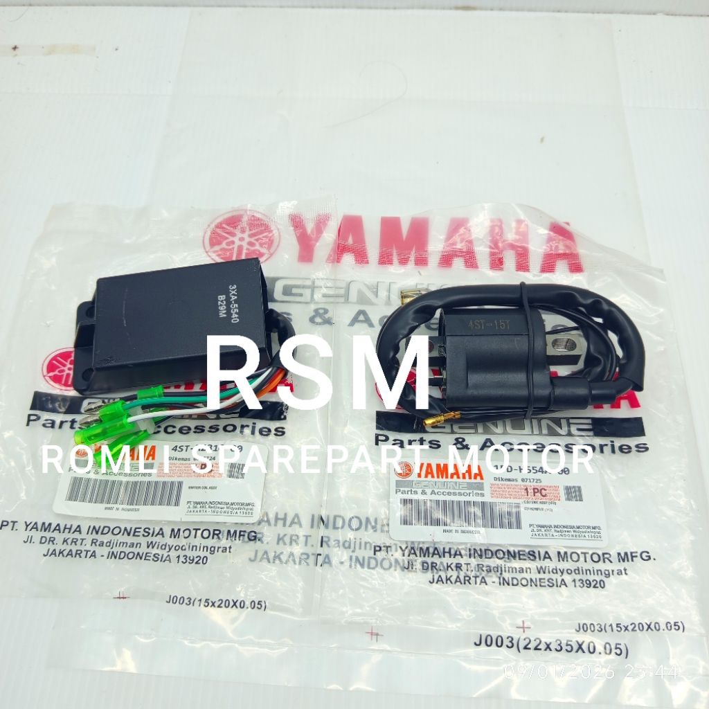 ECU CDI 3XA + IGNITION KOIL/COIL 4ST YAMAHA FIZR, FIZ R, PORCE ONE, ALFA, SIGMA, ORIGINAL YAMAHA