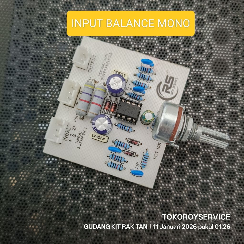 Inbal mono input balance power amplifier