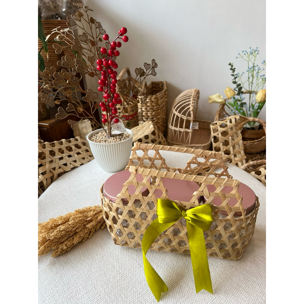 Tas Hampers Bambu / Keranjang hampers Bambu AB20