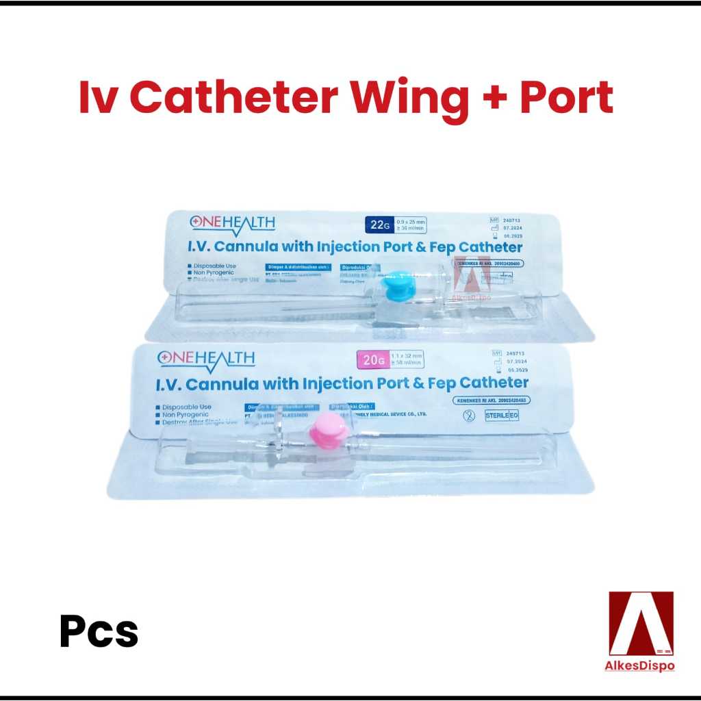 Onehealth Iv Catheter WIth Port Jarum Infus / Pcs D5