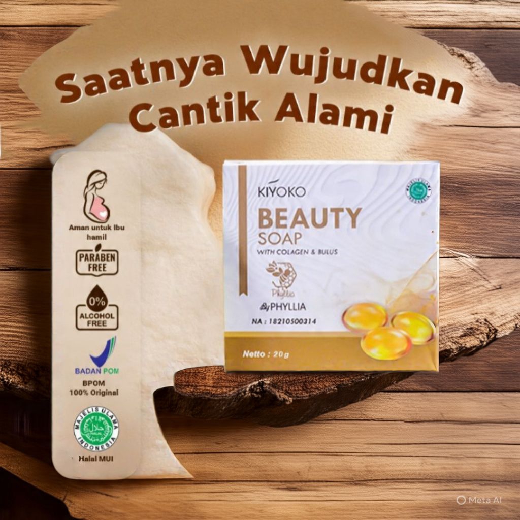 KIYOKO BY PHYLLIA BEAUTY SOAP 50g cerah sehat alami