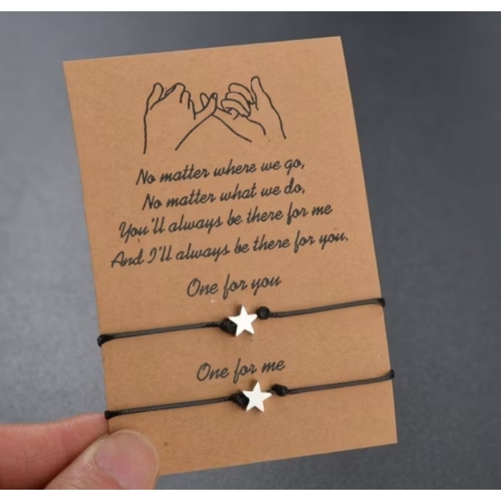 2pcs Gelang couple bintang/gelang couple pasangan/gelang couple persahabatan