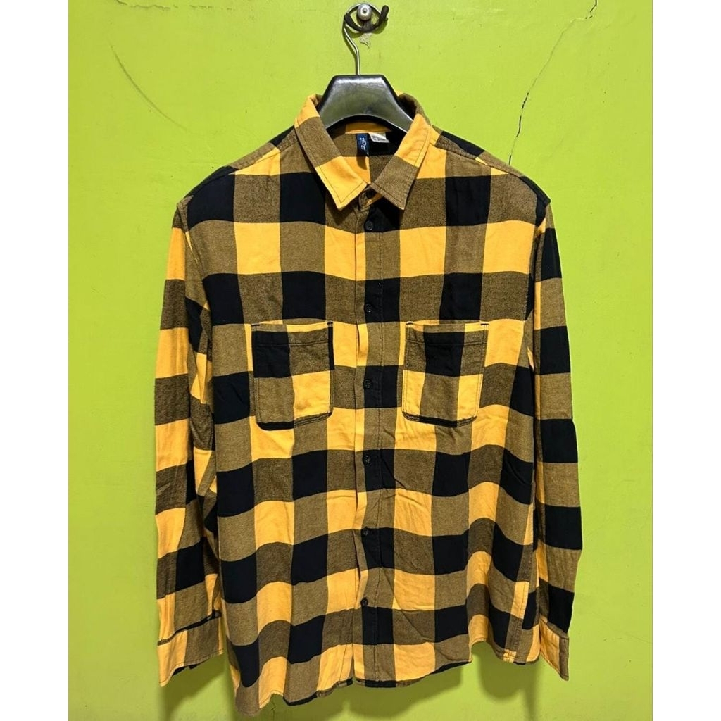 Baju kemeja Pria Flanel Original H&M