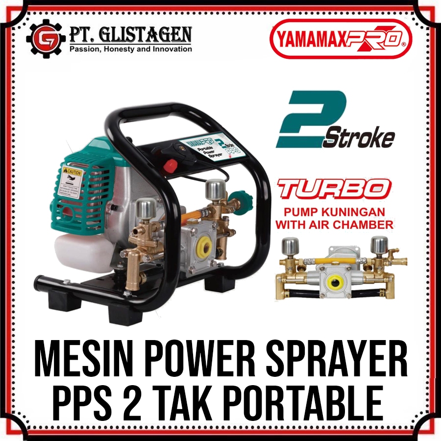 Yamamax PPS 2Tak + Air Chamber Mesin Power Sprayer Portable 2 Stroke Alat Cuci Motor Mobil Steam 2 T