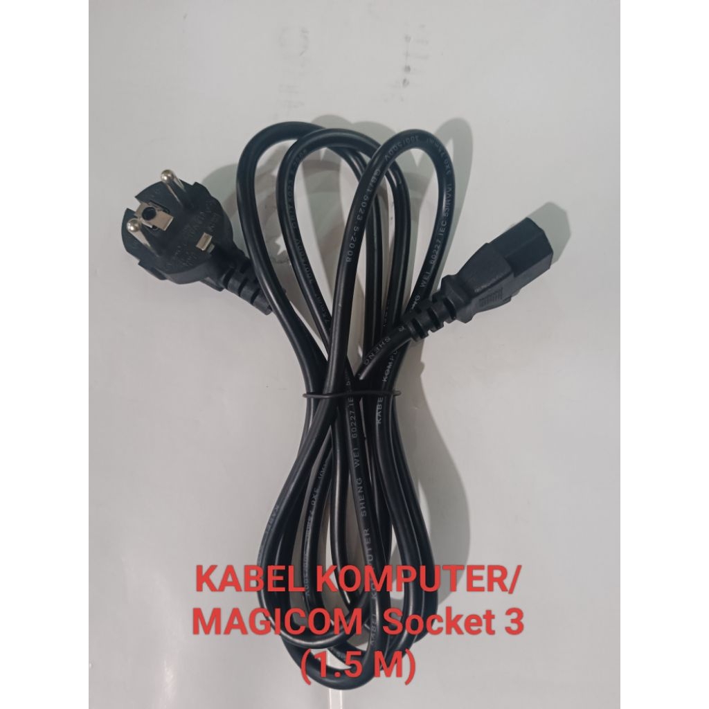 kabel power komputer 3 socket/Magicom/rice cooker/panci listrik/