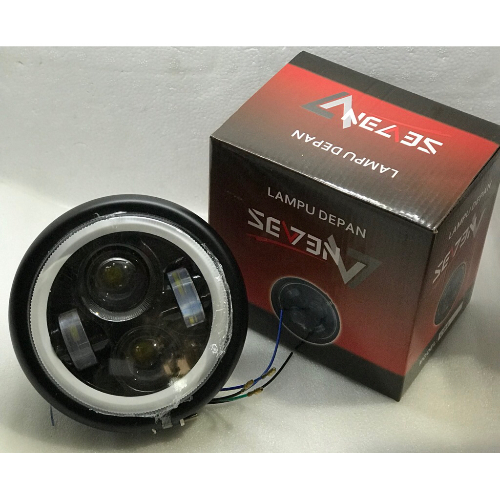 Lampu depan Daymaker CB.100 + AE *SEVEN - Cahaya terang , Hemat daya , Compatible Motor CB100/Keperl