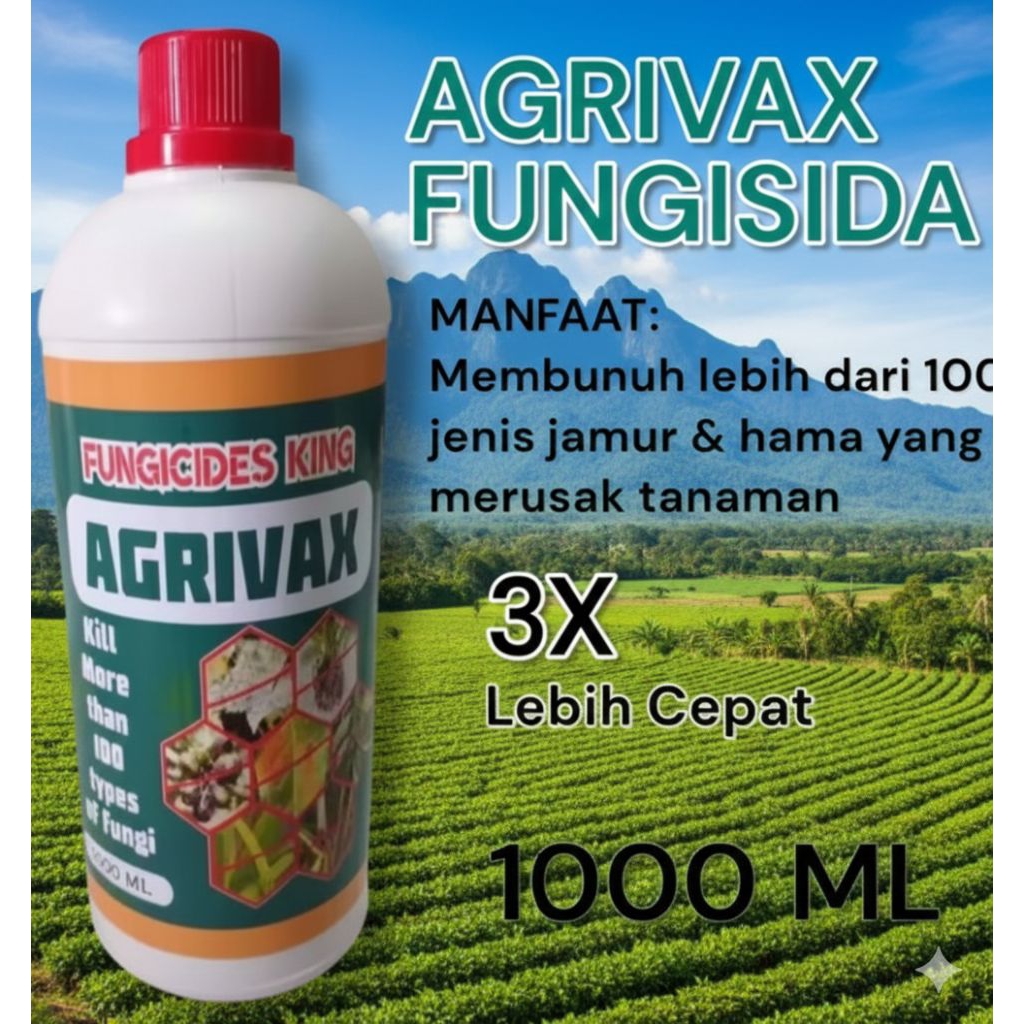 Agrivax Fungisida 1000ml - Obat Jamur Tanaman Buah & Hama Paling Ampuh 3X Lebih Cepat /Agrivax Obat 